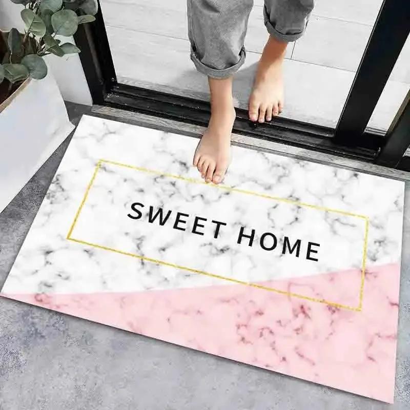 Boho Ethnic Style Geometric Pattern Floor Mat, Modern Cartoon Print Rug For Entryway Non-Slip Carpet Ideal For Home Decoration