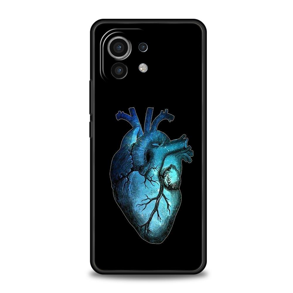 Phone Case For Xiaomi Mi 15 14 14T 13T 12T Pro 12 13 11 Lite 5G 11T X6 X5 Pro Soft TPU Cover Cardiovascular model Heart Medical