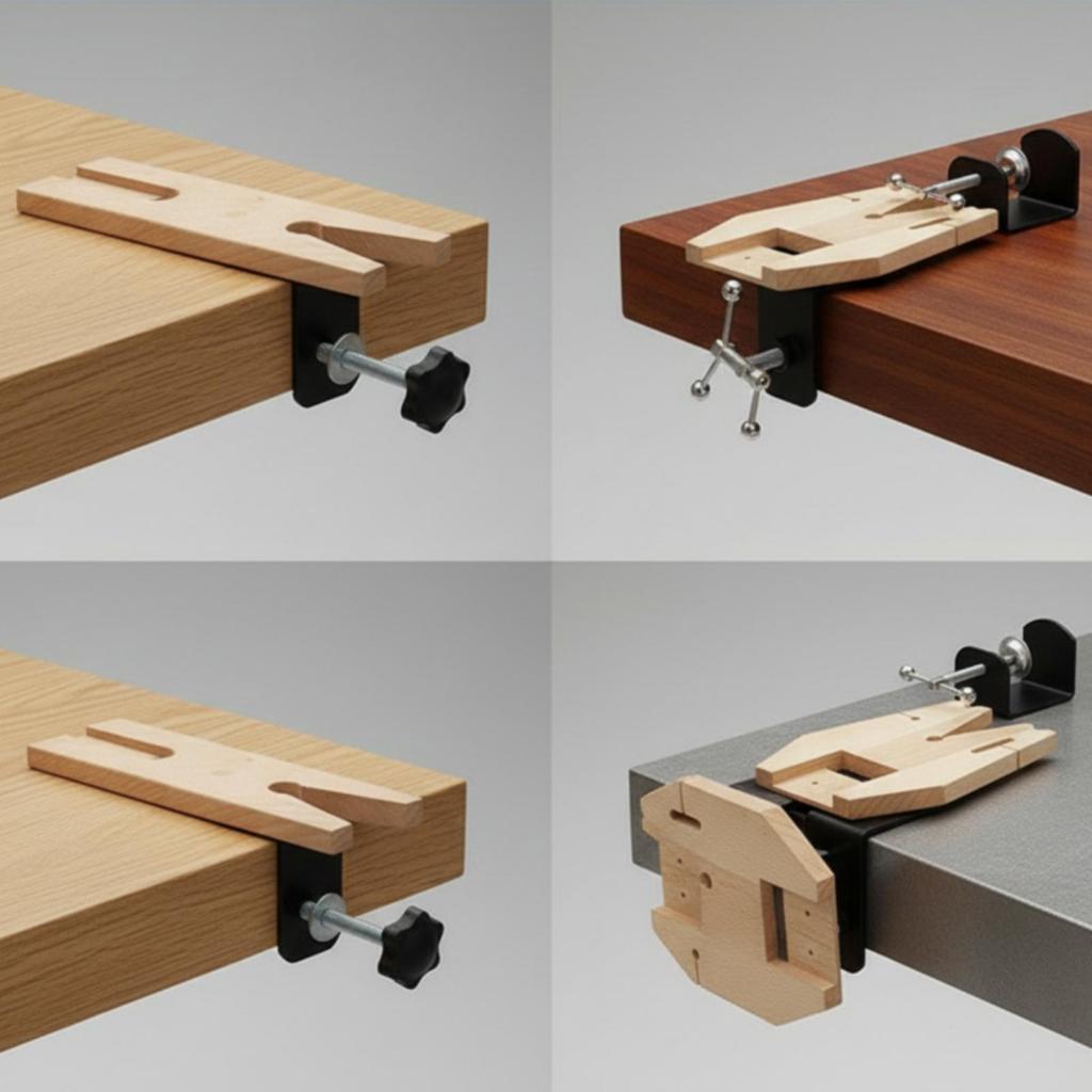 Wooden Jewelry Clamp Sturdy Clamping Block Adjustable for Jewelers