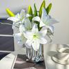 Artificial Lily Flowers with 2 Heads Full Bloom And 1 Bud Long Stem Fake Lilies Bouquet for Wedding Floral Arrangements Spring Home Table Centerpiece