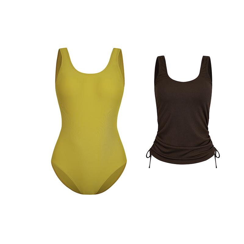 Retro Fashion Two-Piece Swimsuit with Fixed Cups