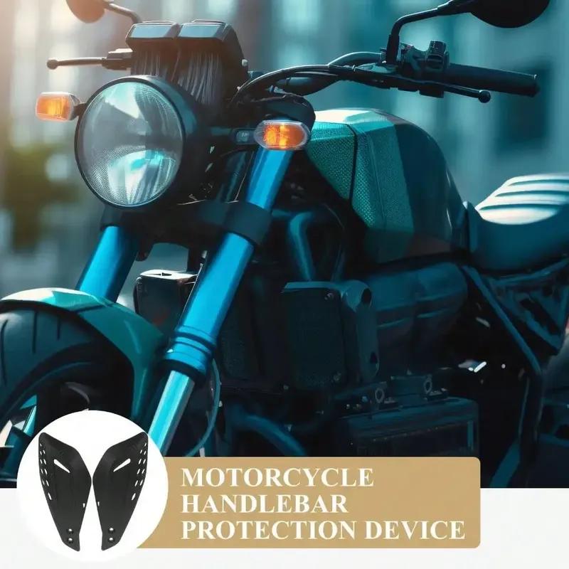 Dirt Bike Hand Guards - Carbon Fiber PP Shields with Brake Cutouts - Wind/Shock Proof for Honda/KTM - Black