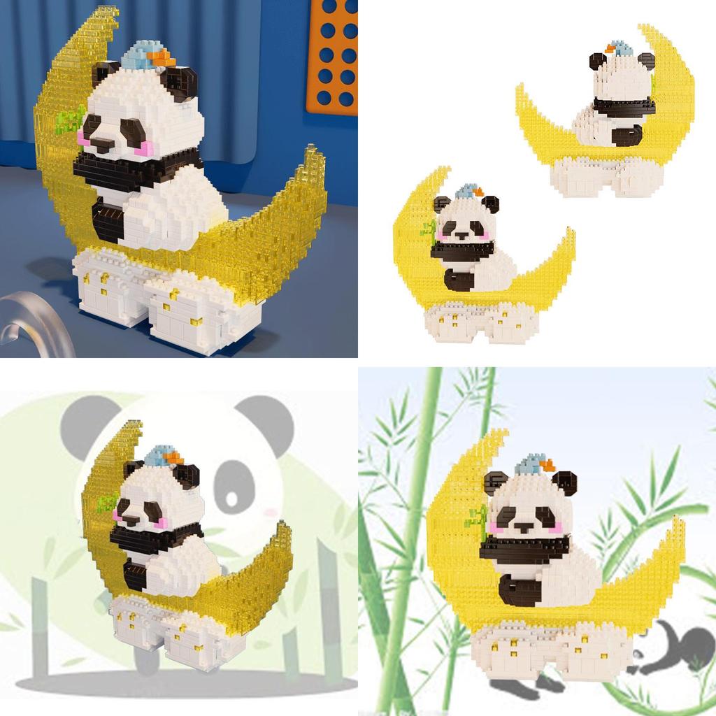 Panda Building Blocks Toy Creative Birthday Gift For Boyfriend/girlfriend Made Of Plastic/abs Material Includes 800+ Diamond-like Pieces