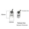 S999 Sterling Silver Wealth & Peace Chinese Pendant Charm for DIY Crystal Bracelet, Necklace, & Rope Weaving