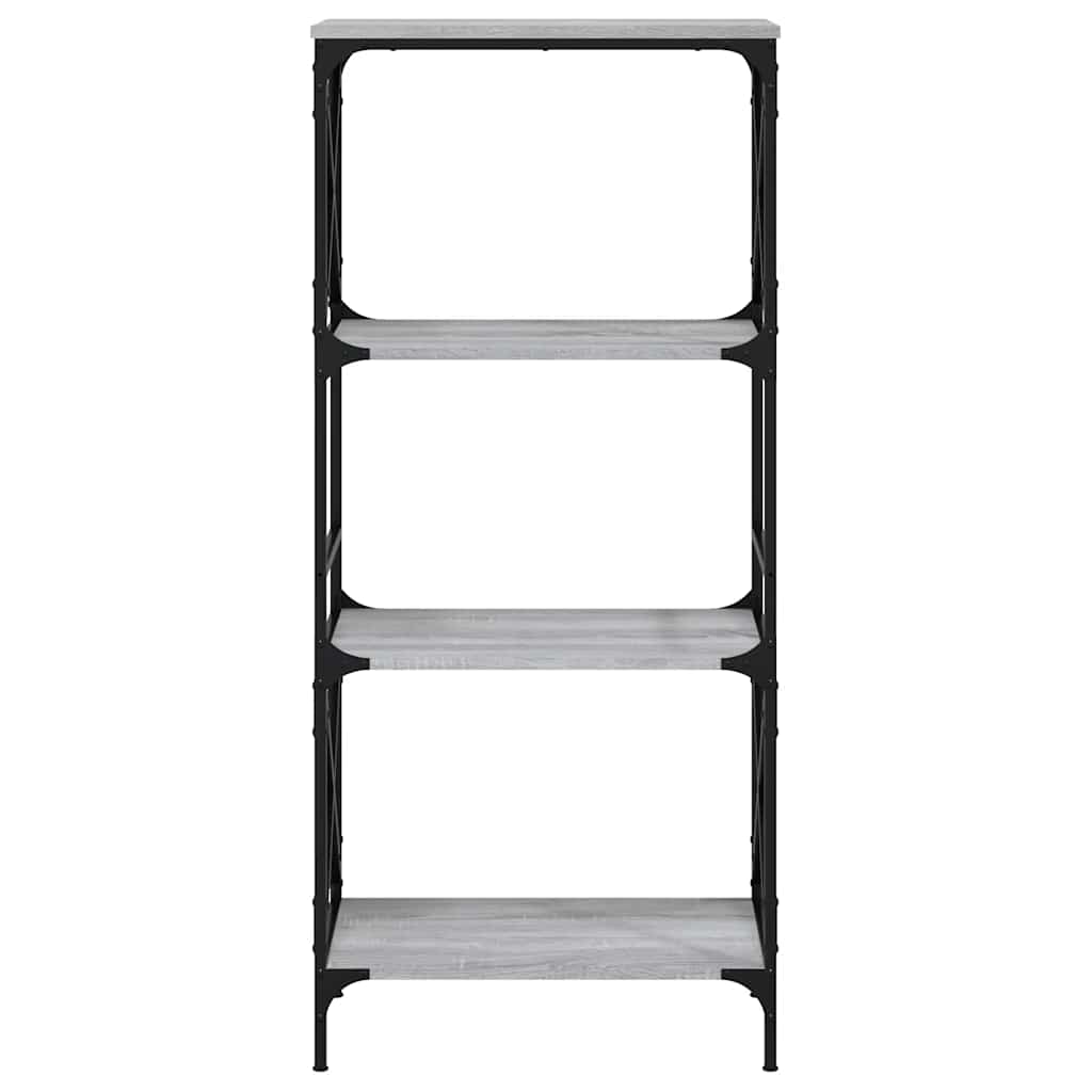 Bookshelf with 4 Shelves Grey Sonoma 59 x 35 x 132 cm Engineered Wood
