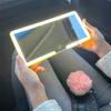 Ultra Thin LED Car Makeup HD Mirror Sunshade Makeup Hanging Mirror USB Charge Autom Cosmetic Mirror Touch Screen Dimmable Light