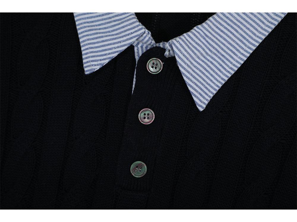 Men's Japanese Style Lapel Sweater - High-End, Trendy, Loose Fit Knitwear