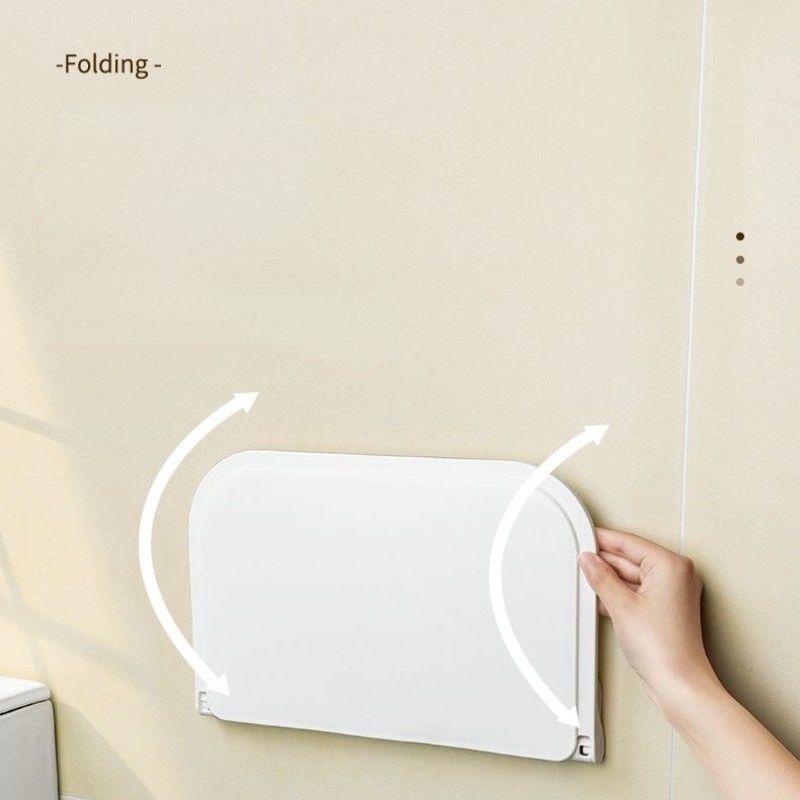 Foldable Storage Rack Wall-mounted Folding Board Bathroom Storage Clothes Toilet Storage Wall-mounted Punch-free Rack