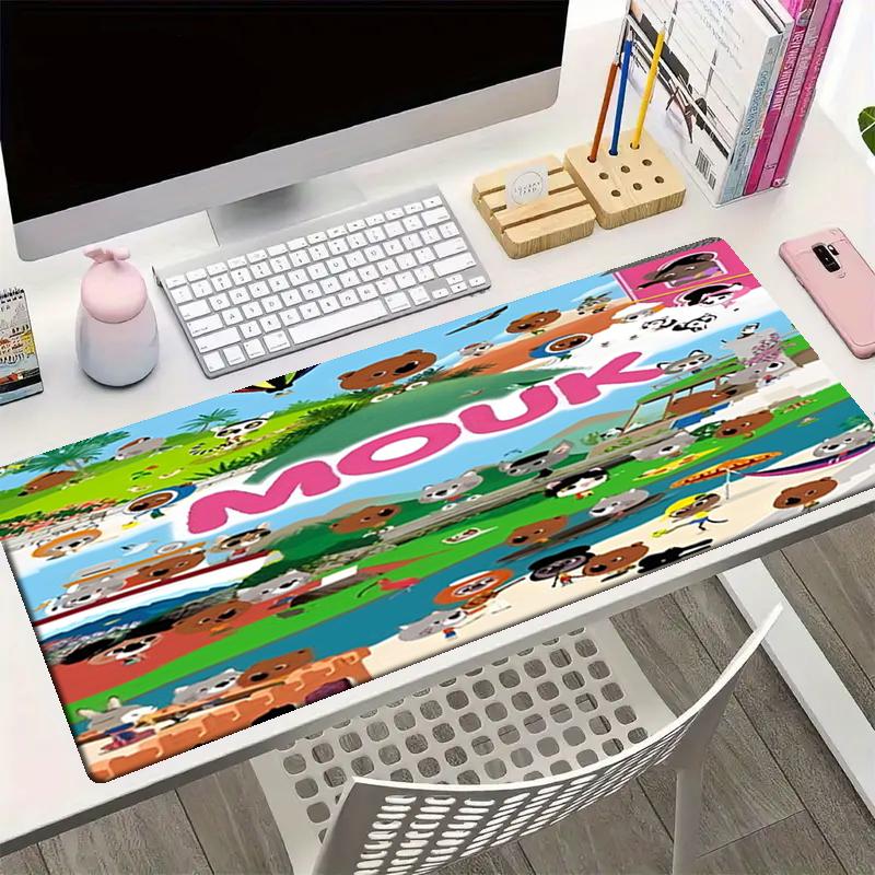 Mouk Theme Mouse Pad, Non Slip Rubber Base, Multifunctional Office & Home Decor, Perfect for Workspace Personalization.