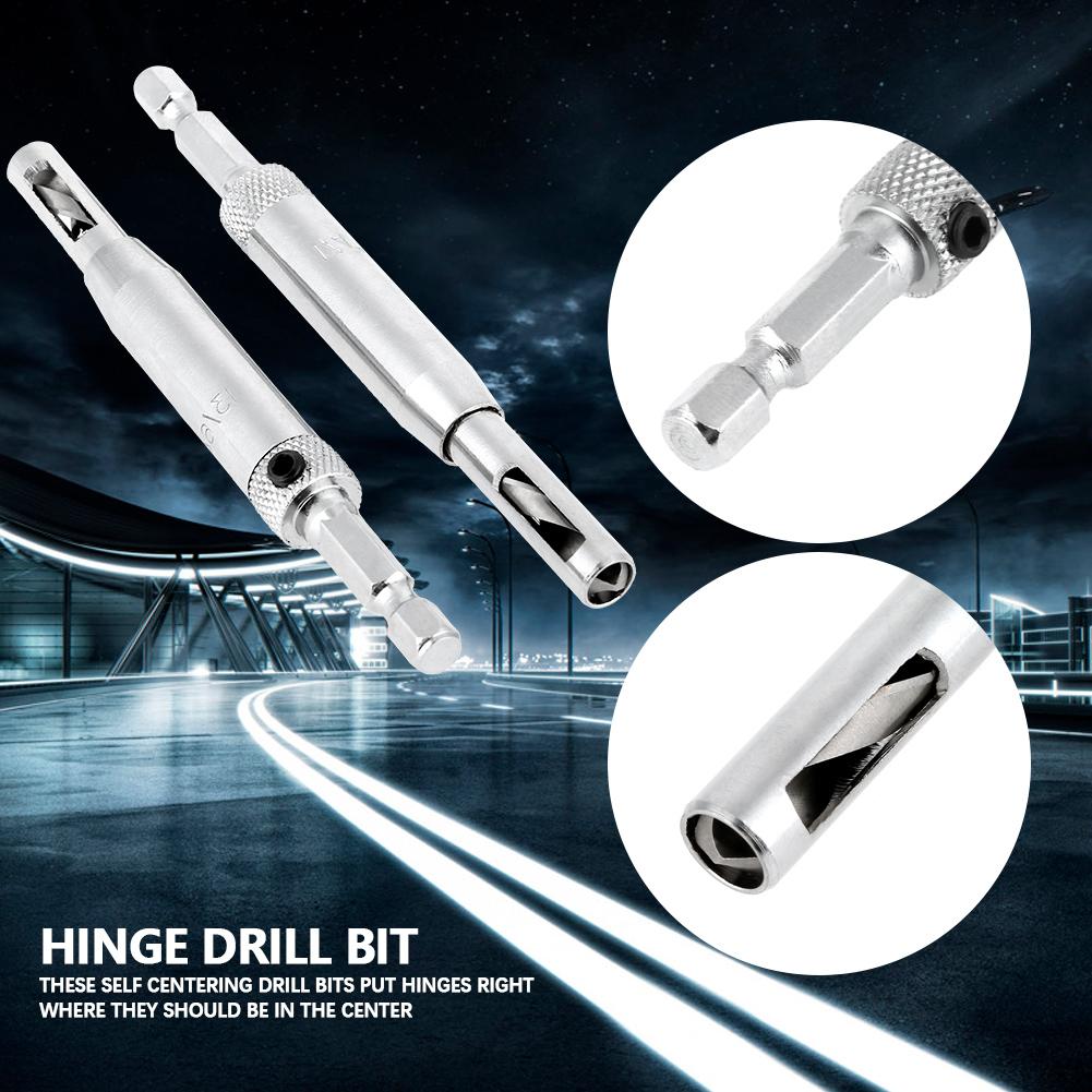 6pcs Self Centering Hinge Cabinet Door Wood Drill Bit Set 564 764 964 1164 1364 14