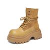 Augustus High-heeled Martin Boots Women's 2025 New Autumn Thick-soled Retro British Wasteland Wind Rhubarb Short Boots