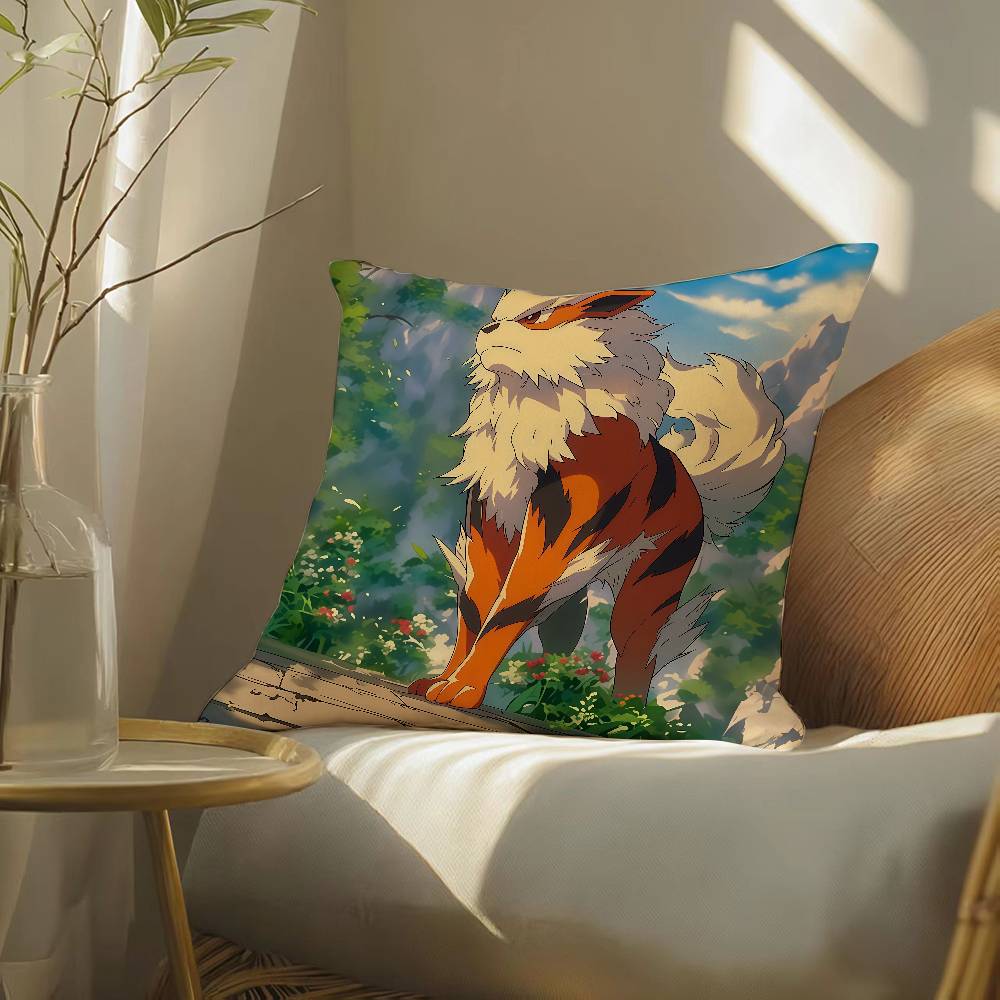 Pokemon Shiny Pokemon Anime Plush Pillow Cover Soft Short Plush Cushion Cover For Sofa Bedroom Home Decor Gift