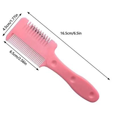 Trimmer 2 în 1 pentru tuns păr, pieptene pentru frizer, breton, tăietor de păr, perie cu mâner de subțiere, cu brici, instrumente de coafat detașabile