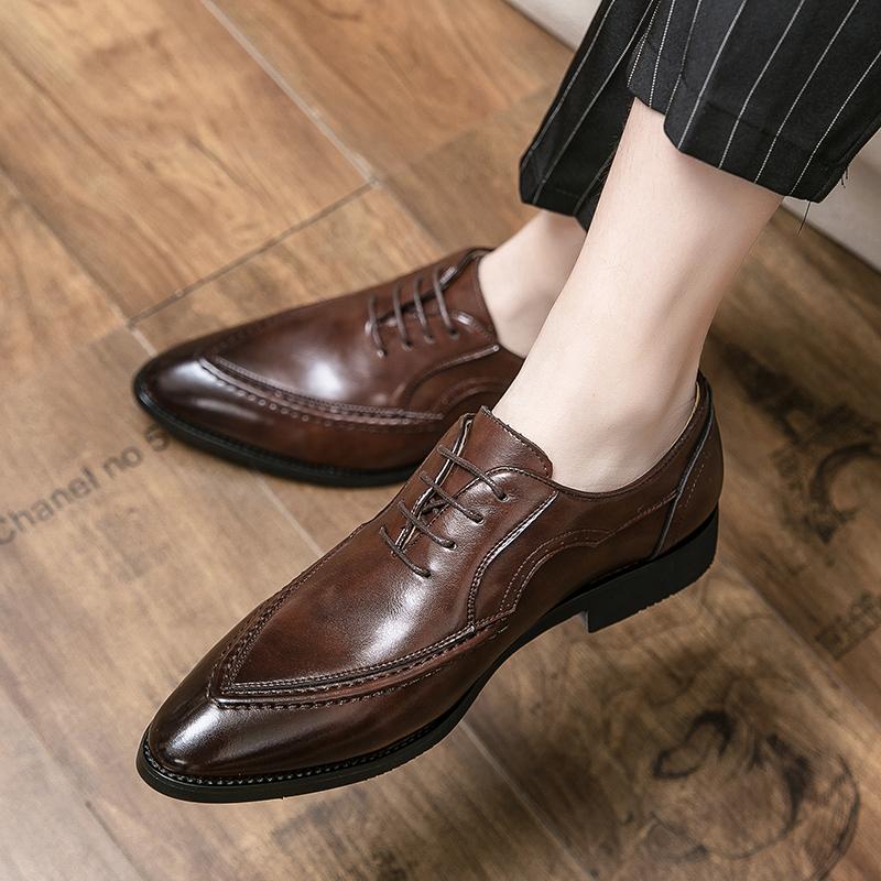Mode Größe 38-45 Business Herren Derby Schuhe Luxus Lässig Bequem Mode Kleiderschuhe Europäisch Amerikanisch Herren Gesellschaftsschuhe