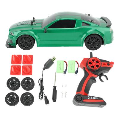 RC Drifting Auto Groen 1:14 Maximaal 20 km/u 2,4 GHz 50 m Afstandsbediening 500 mAh RC Racewagen voor Kinderen Volwassenen Buiten Dubbel