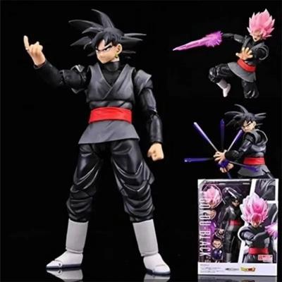14cm Dragon Ball Black Goku Zamasu Anime Action Figure Super Saiyan Movie Version Dbz Model Featuring Multiple Accessories Playthings Gifts