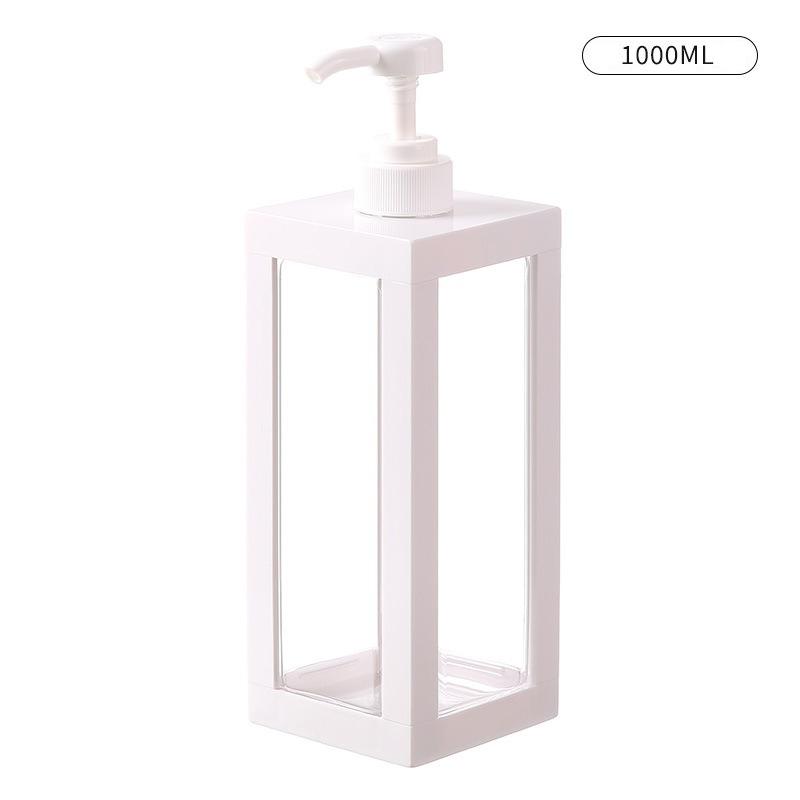 500/1000ML Shower Gel Bottle Large-capacity Lotion Dispensing Bottle Square Empty Pump Shampoo Bottle Dish Soap Container