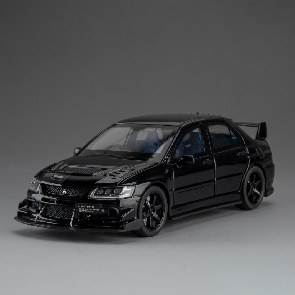 1:32 Mitsubishi Lancer Evolution EVO IX 9 Track Painted Sports Metal Alloy Diecast Model Car Pull Back Hobby Collection Decorate