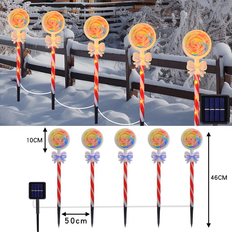 2025 Solar Weihnachts-Weihnachtsmann und Schneemann Leuchtende Lichterkette für Außendekoration