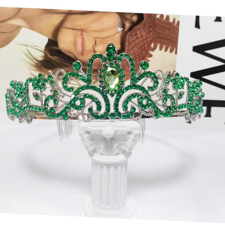 

Свадебная корона тиара день рождения сплав ободок для волос горный хрусталь королева аксессуары для волос свадебная одежда корона
