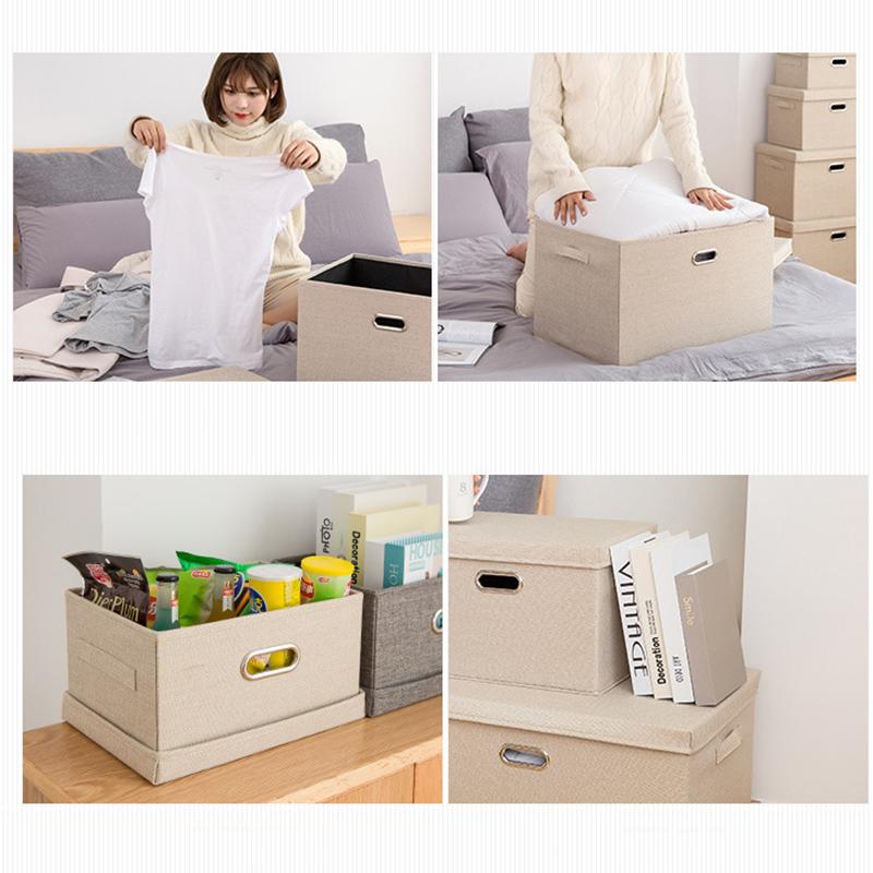 Multifunctional Large Capacity Storage Wardrobe Containers Foldable Clothes With Lid Organizer Modern Basket Collapsible Toy Storage
