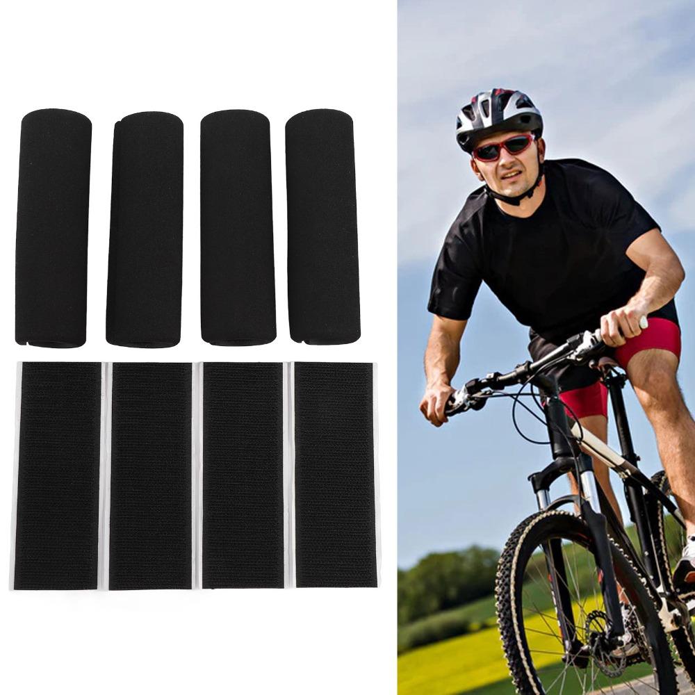 4Pcs Hook and Loop Design Foam Handle Grip Sponge Handle Sleeve Fitness Equipment Use
