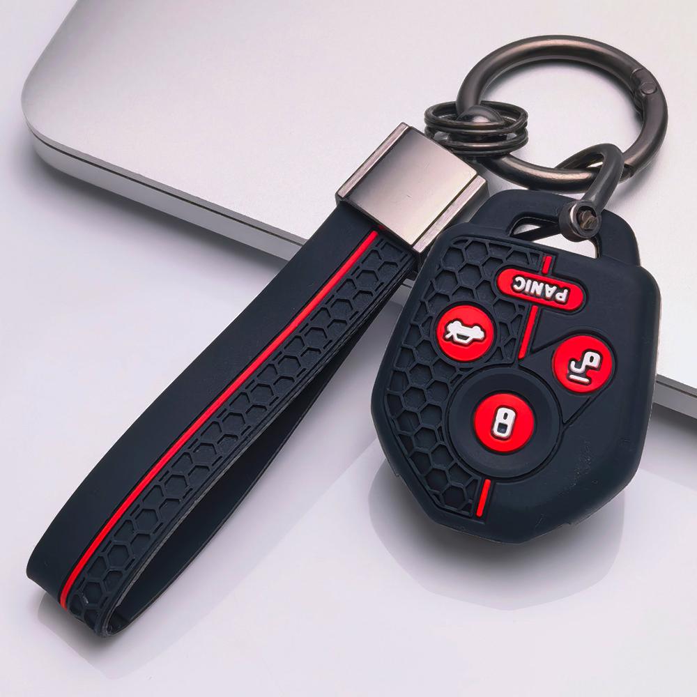 Key Fob Cover for Subaru Crosstrek Forester Impreza Legacy Outback Tribeca WRX STI with Keychain Anti-Scratch Surface Shockproof Structure