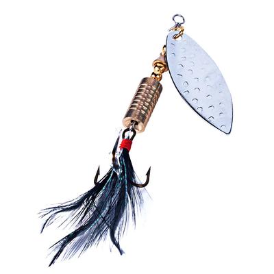 Obrotowy Spinner Cekiny Fishing Lure, 11.6g/7.5cm Wobbler Bait z piórkowym sprzętem wędkarskim do Bass Trout Okoń Szczupak