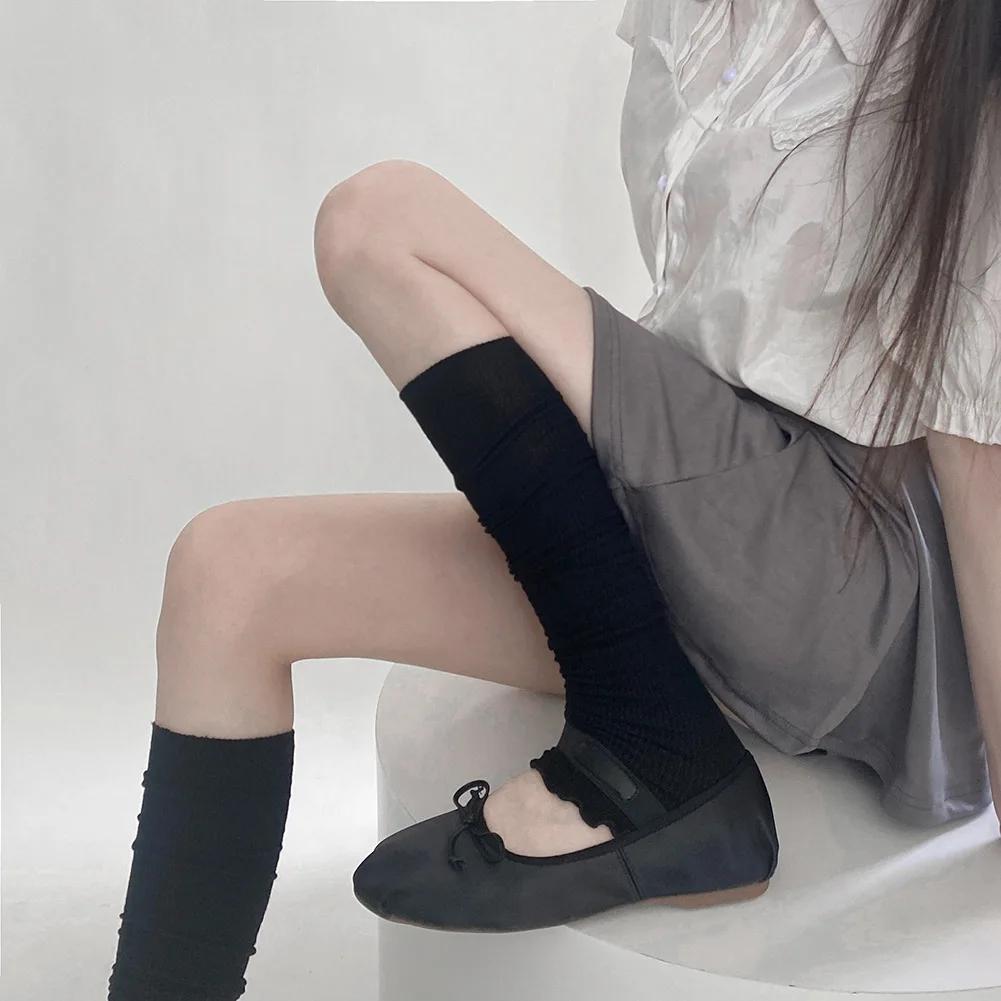 Solid Color Summer Leg Warmers Ballet Style Sweet Girls Ruffle Socks Stockings Women Lolita Kawaii Cute Foot Cover Accessories