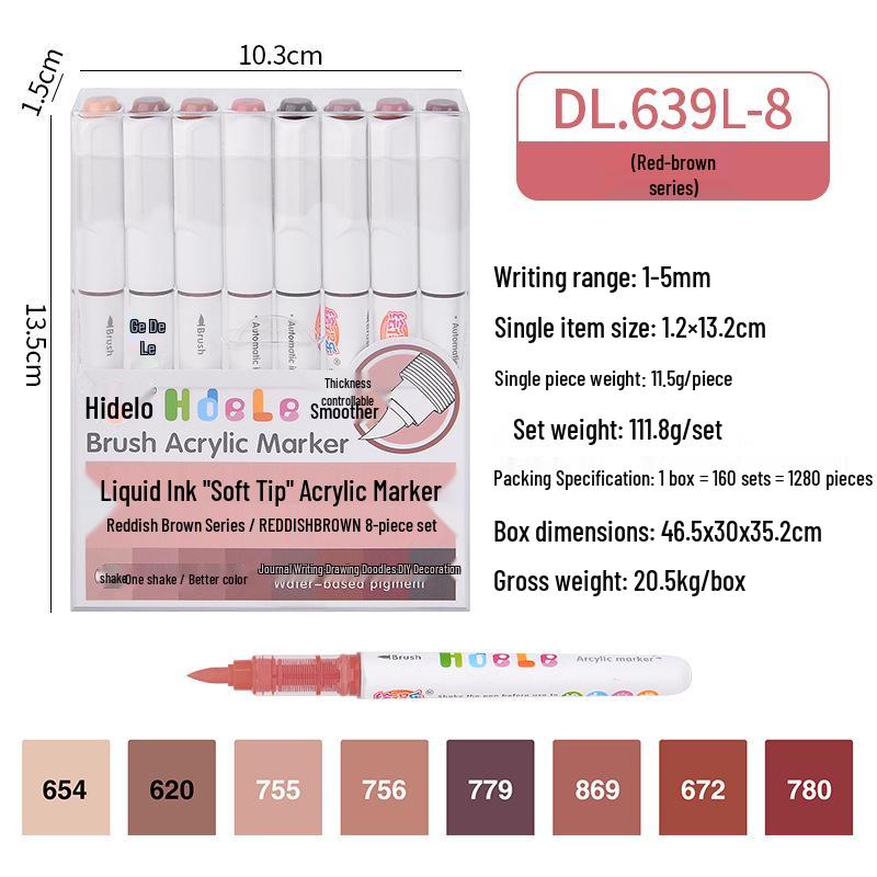 Huideluo Soft-tip Marker Set: Liquid Ink Acrylic Art and Journal Drawing Pens for Students