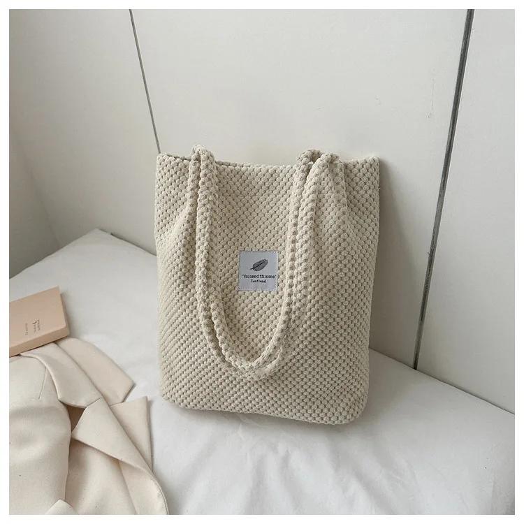 Fashion Tote Bag for Women's Commuting Shoulder Bag Retro Plush New Women's Bag Personalized Handbag