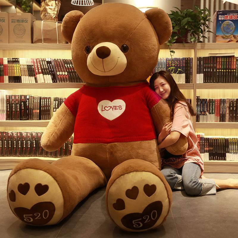 American Big Bear Doll Large Teddy Bear Plush Toy Hug Bear Ribbon Bear Cute Big Bear Gift for Girlfriend