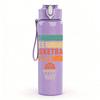 1PC Basketball Slogan Text Print 750ml Color Plastic Sports Water Bottle Leakproof Flip Straw Lid Suitable for Sports Office Home Use