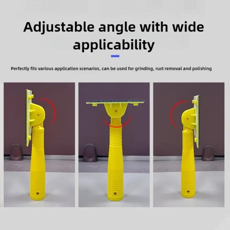 Self Adhesive Sandpaper Holder Durable Handheld Polishing Sander Clip for Woodworking Wall Surface Flocked Strip Abrasive Tools