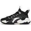 New Basketball Collection Wear Resistant Slip Resistant Mid Top Basketball Shoes Men's Black White 112141623-2