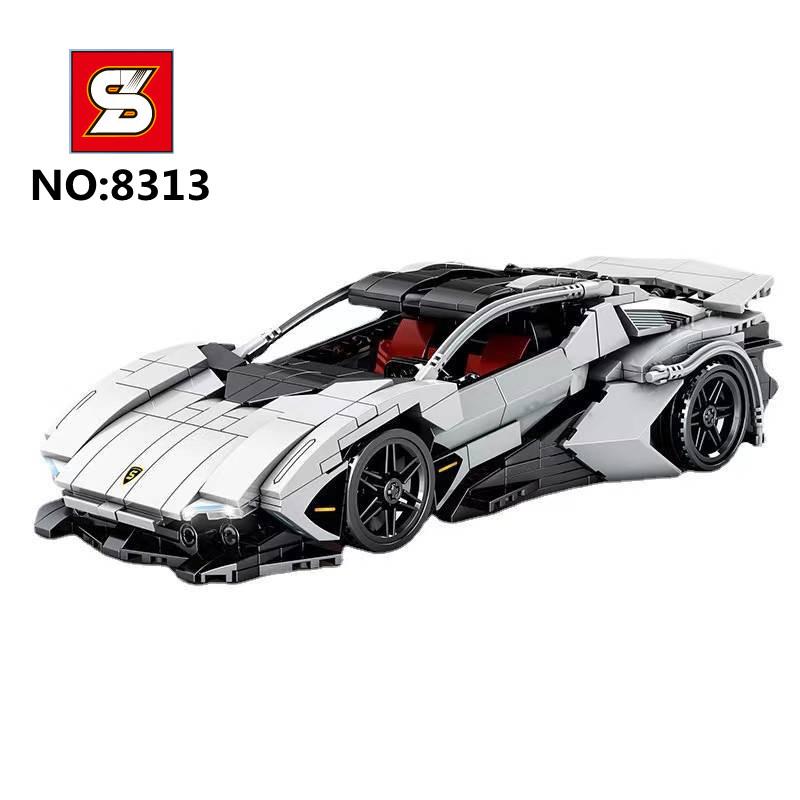 

SZ-8313 Строительные блоки Спортивный автомобиль Детская головоломка Собранные строительные блоки из мелких частиц