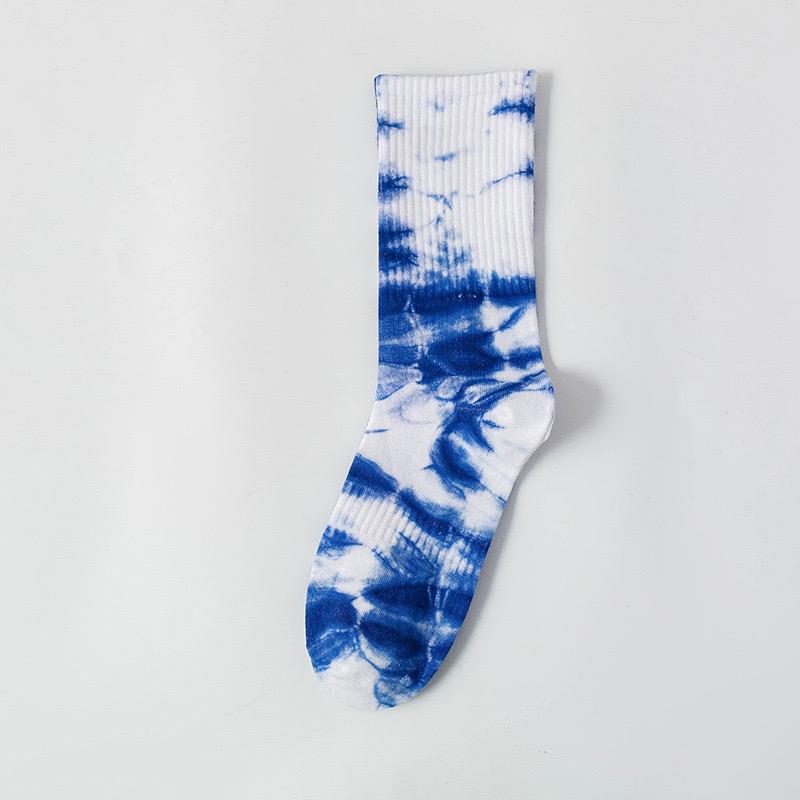 ABIF1 Long Tube Tie Dyed Hook Socks, Explosive Street Wear, Trendy and Fashionable Socks, Unisex Skateboarding, Sports, Leisure, and F