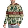Men's Casual Fashion Printed Round Neck Pullover Sweatshirt