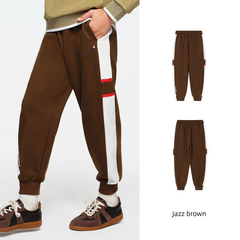 Navigare Italy Boys  Thickened Pants 2025 Winter Children s Cuffed Long Pants Winter Sports-Jazz Brown 160