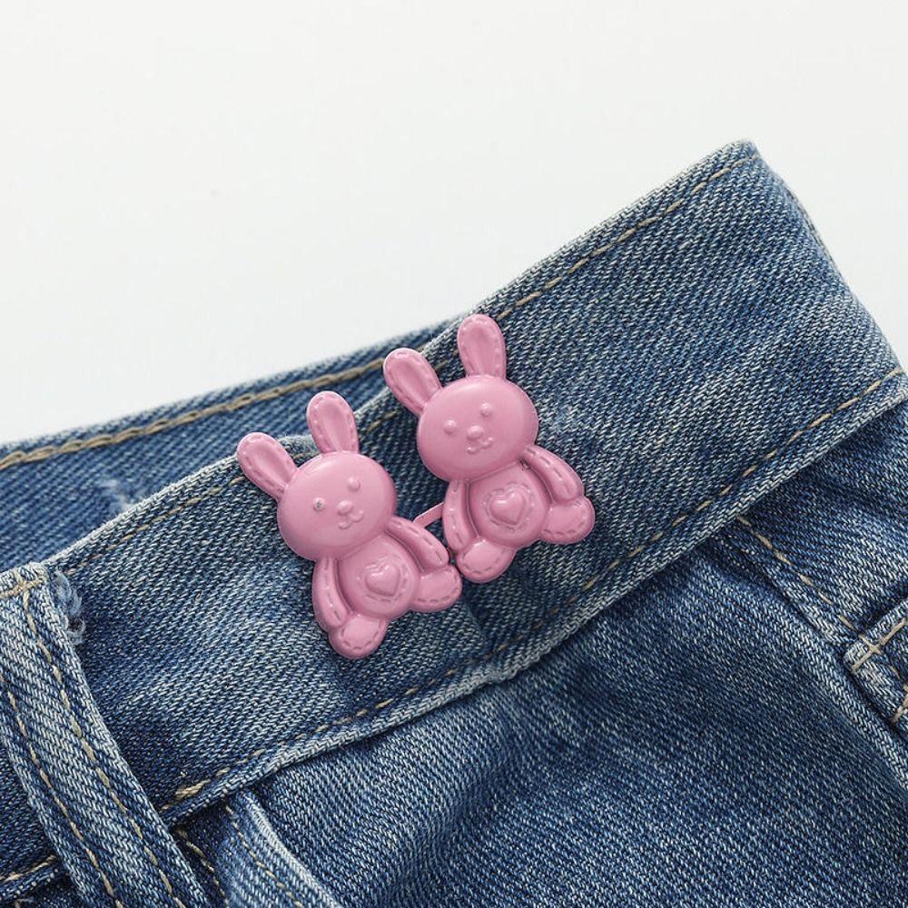 Zinc Zinc Alloy Rabbit Snaps Detachable Pant Clips Multicolour  Stylish   Tightening