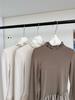 Women's Winter 2025 Solid Color Lace Collar Double-Layer Long-Sleeve Top