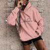 Women's Fashion Casual Fun Print Hooded Sweatshirt Loose Sports Tops Pullover