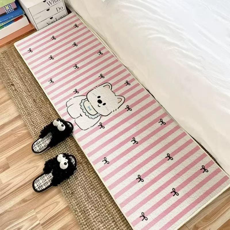 

VIKAMA Cartoon-Shaped Long Strip Faux Cashmere Carpet For Girl s Room, Living Room, Bedroom, Soft Bedside Rug, Home Decoration 40x120cm 16x47inch