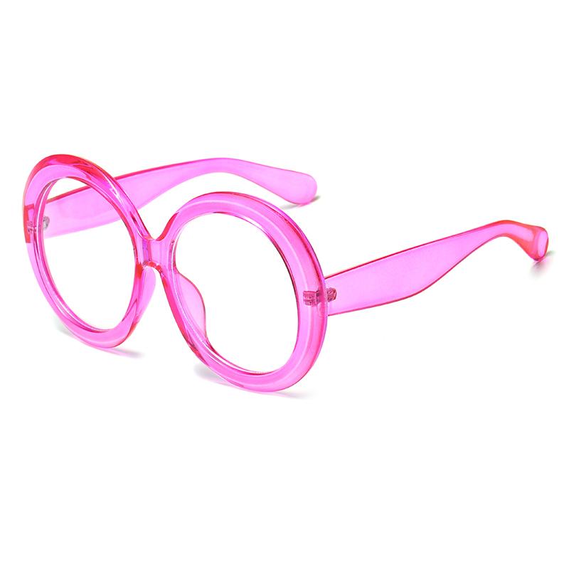 Retro Große Runde Sonnenbrille Damen Brauner Verlauf Große Sonnenbrille Damen Stylisch Luxusmarke Design Spiegel Klare Tönungen