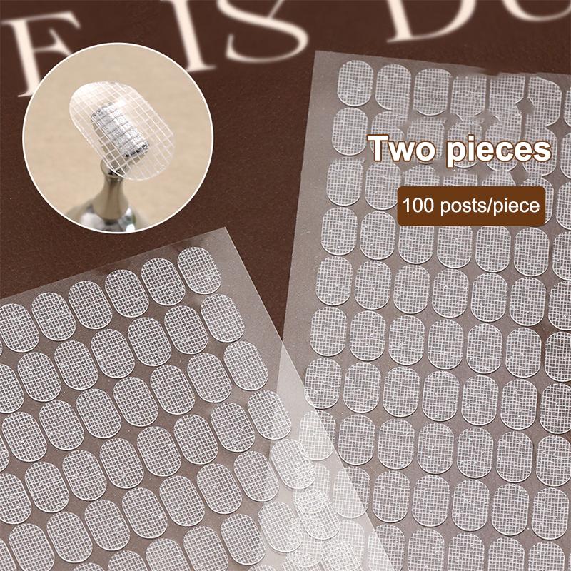 200pcs Nail Double-Sided Adhesive Tape Manicure Strip for False Nails Display Traceless Tools 2 Sheets Per Pack