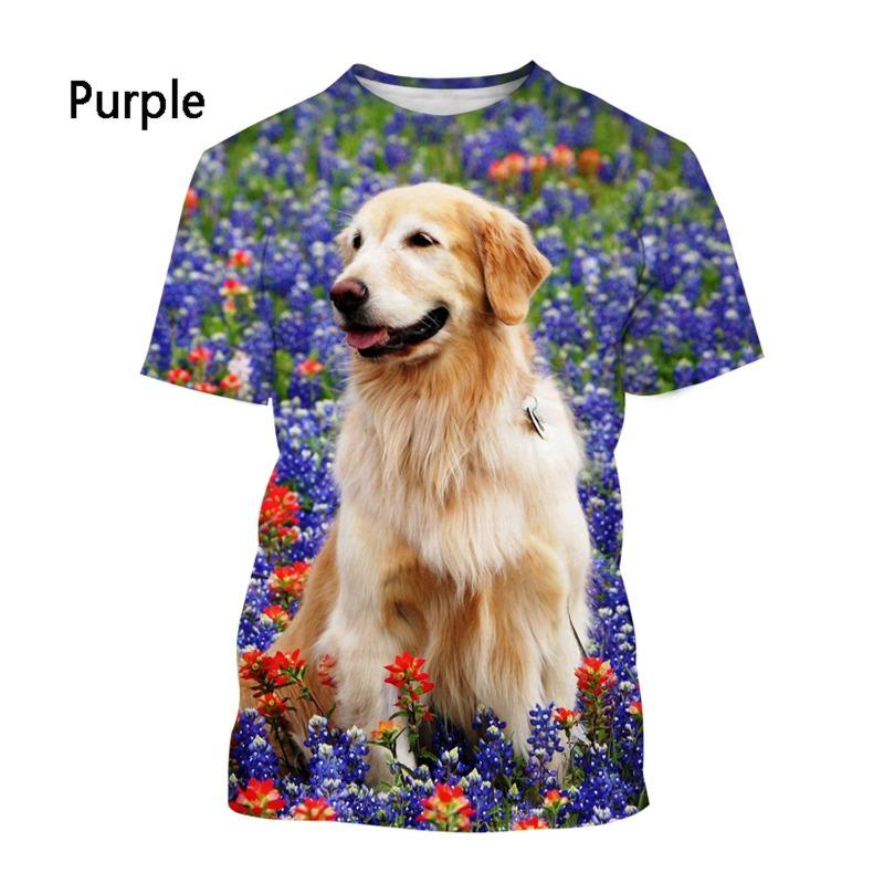 Labrador Retriever T-Shirt Sommermode Haustier Hund Herren Damen Casual Kurzarm 3D Druck T-Shirt
