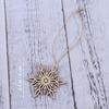 10Pcs Snowflake Decoration Rustic Wooden Christmas Embellishments Pendant for Hangers Tags Cardmaking Scrapbooking