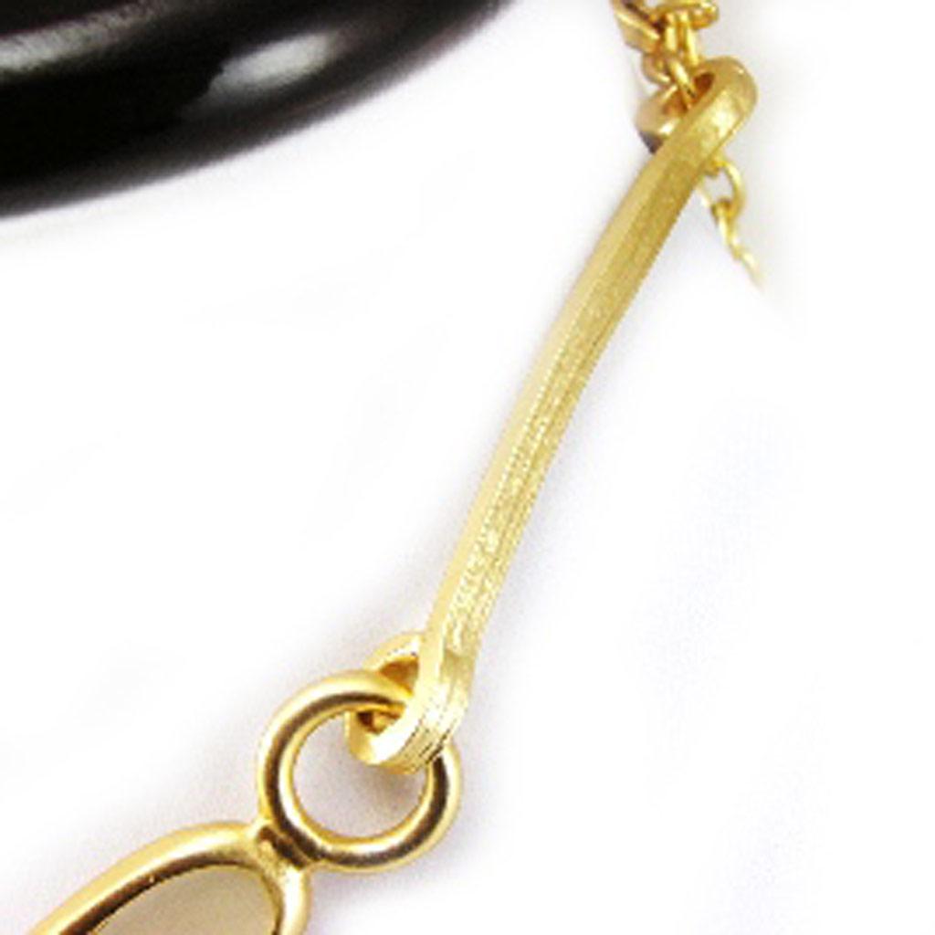 Dolce Vita [F9648] - Collier Créateur 'Movida' beige doré