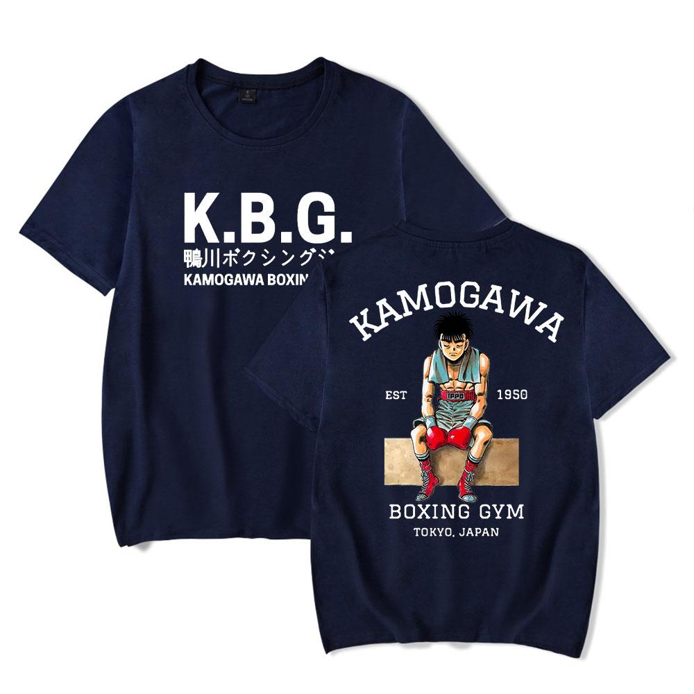Hajime No Ippo Tshirts Kamogawa Boxing Gym KBG Merch Women Unisex Fashion Casual Short Sleeve Tee