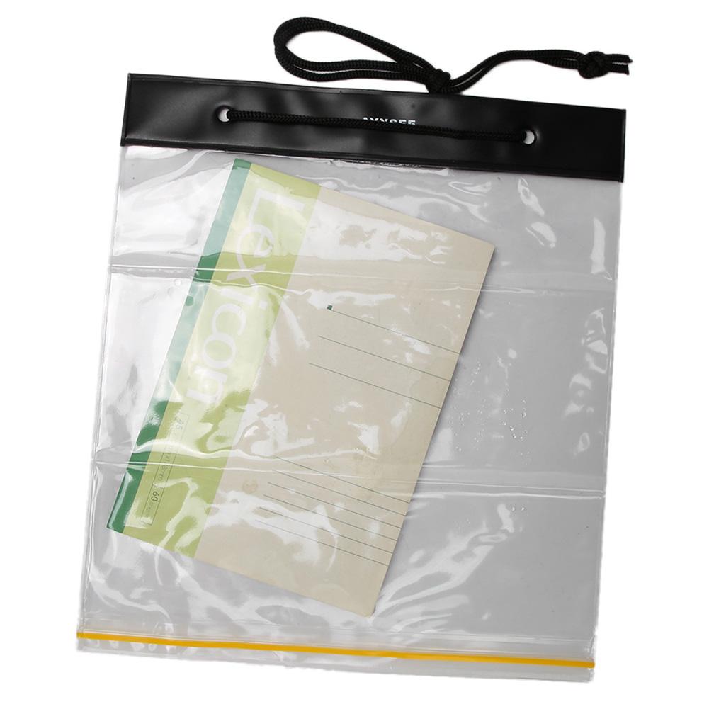 2pcs Multifunctional Waterproof Stationery Transparent Pen Bag Storage Map Holder